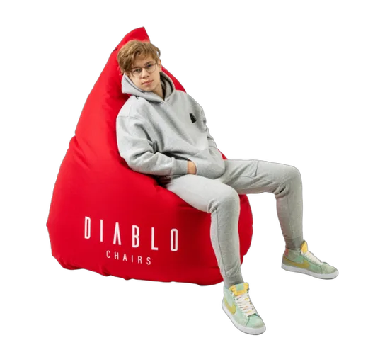 Diablo Chairs Pouf Gamer - Rouge — vue 3