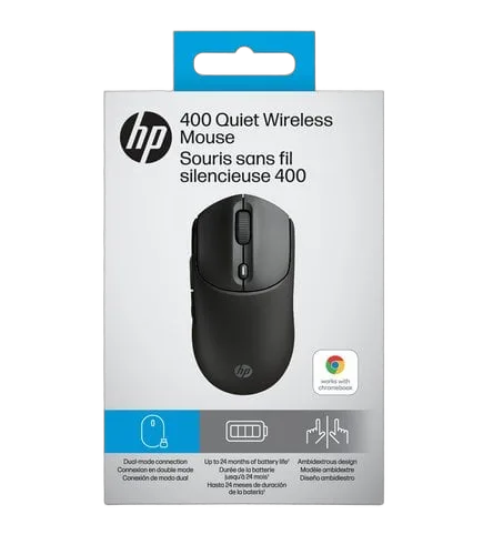HP 400 Quiet Black Wireless Mouse EURO — vue 10