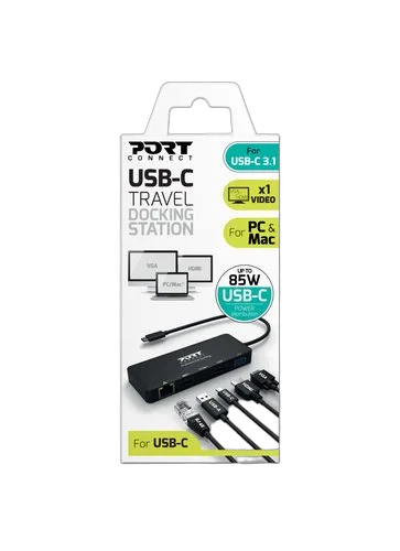 Port Docking Type-C Travel 1 écran 4K - 85W/HDMI/VGA — vue 11