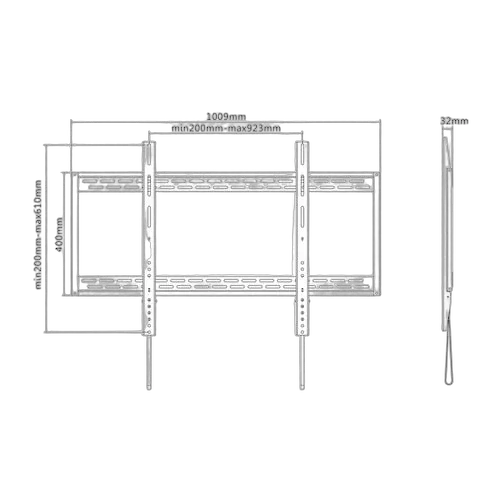 NewStar LFD-W1000/Flat Screen Wall Mount fixed — vue 8