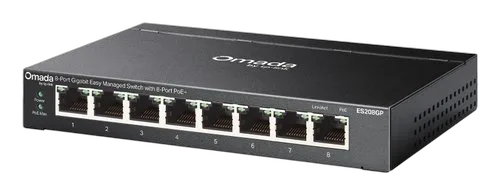 TP-Link ES208GP OMADA 8-PORT GIGABIT — vue 3