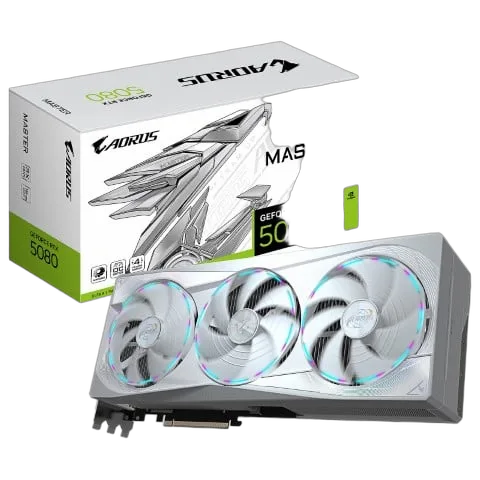 Gigabyte AORUS GeForce RTX 5080 MASTER ICE 16G — vue 1