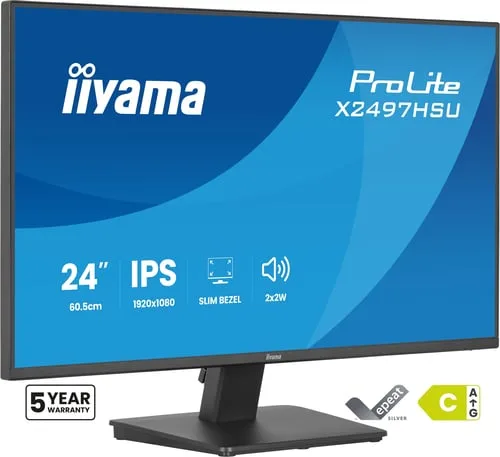 Iiyama Prolite X2497HSU-B1 - 23.8" FHD 120Hz IPS 4ms Adaptive Sync — vue 2