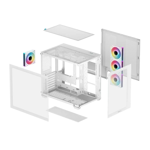 Deepcool CG530 4F Blanc - MT/Sans Alim/ATX + LT720 360mm Blanc — vue 12
