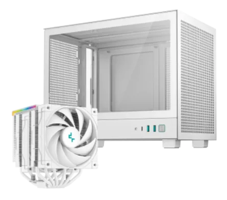 Deepcool CH160 Blanc - mT/Sans Alim/Mini-ITX + AK620 DIGITAL Blanc — vue 1