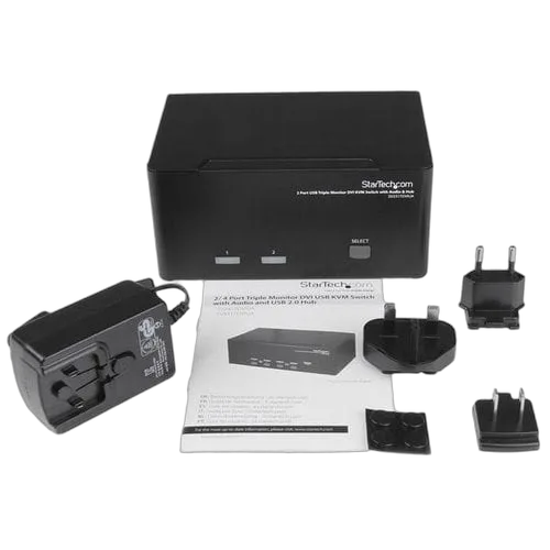 StarTech 2 Port Triple Monitor DVI USB KVM Switch — vue 4