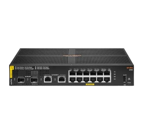 HPE Aruba 6100 12G CL4 2SFP+139W — vue 1
