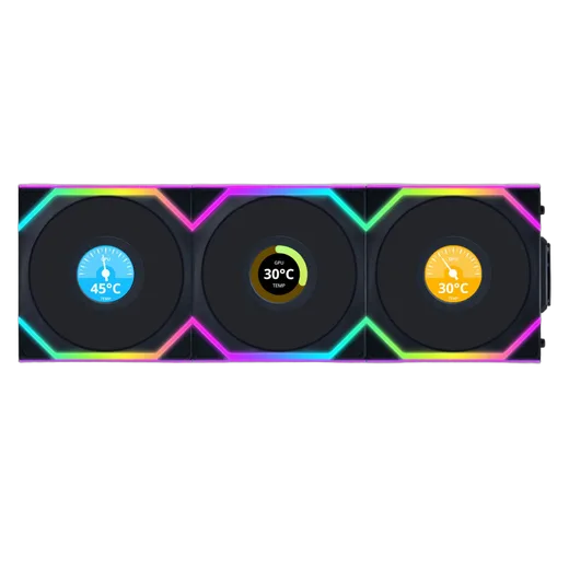 Lian-Li UNI FAN SL LCD ARGB REVERSE 120mm - 3 Pack - Noir — vue 1