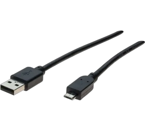 Dacomex Câble USB-A 2.0 vers Micro USB B mâle/mâle - 1m - Noir