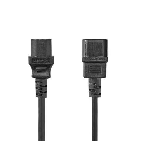 Nedis Rallonge IEC C14 vers IEC C13 - 2m - Noir — vue 3