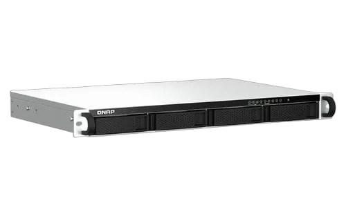 Qnap 1U 4-bay short depth 12" rackmount NAS — vue 5