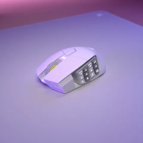 Corsair Scimitar Elite SE - Sans-Fil - RGB - Blanc — vue 3