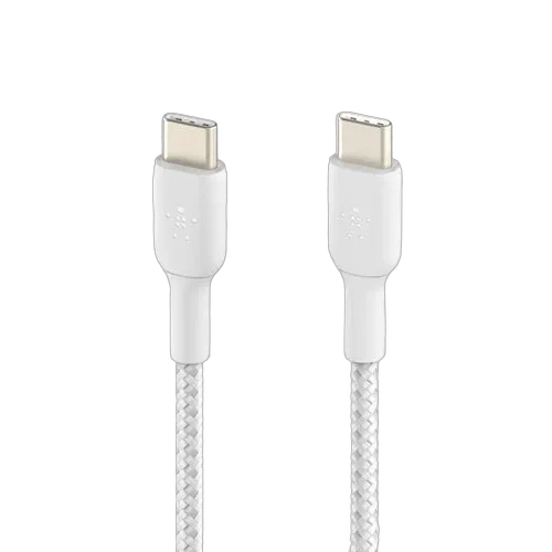 Belkin USB-C to USB-C Cable Braided 1M White — vue 4