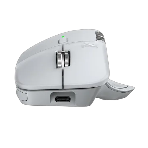 Logitech MX MASTER 4 WHITE SILVER — vue 3