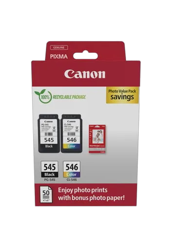 Canon Pack Noir et Couleurs PG-545 / CL-546 — vue 1