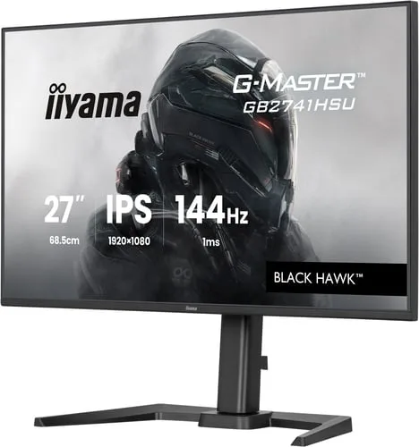 Iiyama G-Master GB2741HSU-B1 - 27" FHD 144Hz IPS 1ms Pivot Adaptive Sync FreeSync — vue 3