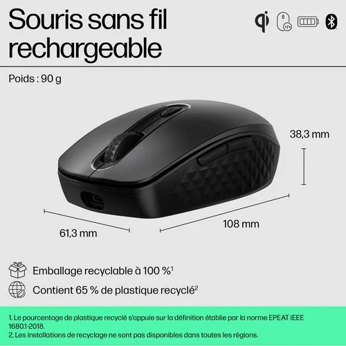 HP 690 Qi-Charging Wireless Mouse — vue 10