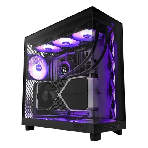 NZXT H6 Flow RGB Noir - MT/Sans alim/ATX — vue 1