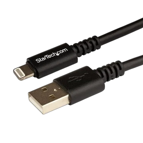 StarTech 3m Black 8-pin Lightning to USB Cable — vue 1