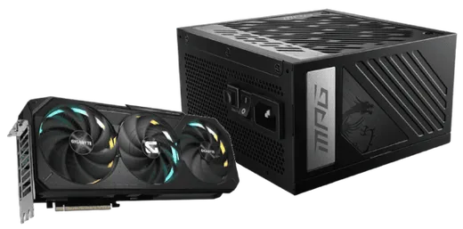 RTX 5080 GAMING OC 16G + MPG A1000GS PCIE5 Noir