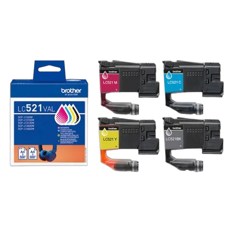 Brother DCP-J1310DW 3 en 1 + Cartouche d'encre LC521 4 couleurs — vue 6