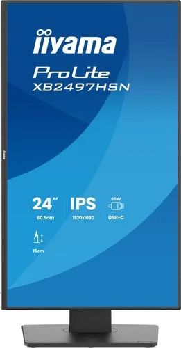 Iiyama Prolite XB2497HSN-B1 - 23.8" FHD 100Hz IPS 1ms Pivot Adaptive Sync — vue 2