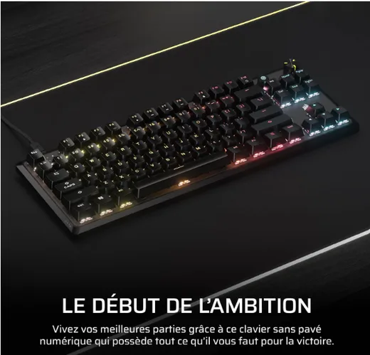 Corsair K70 Core TKL - Mécanique - Filaire - RGB - Noir — vue 2