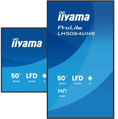 Iiyama LH6564UHS-B1AG - 65" 4K VA 6.5ms Android 14 OS iiShare Wifi — vue 4