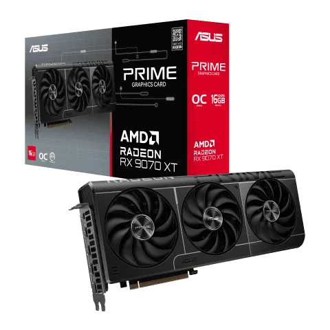 Asus Prime Radeon RX 9070 XT OC Edition 16GB GDDR6 — vue 1