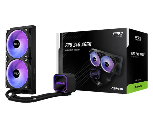 ASRock PRO 240 ARGB - 240mm - Noir, vue 2