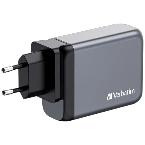 Verbatim GNC-100 GaN Charger 4 Port 100W USB A/C — vue 3