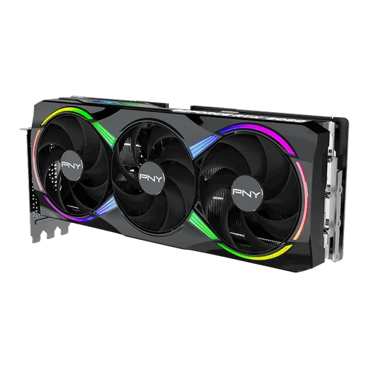 PNY RTX 5080 16GB ARGB Overclocked Triple Fan — vue 6