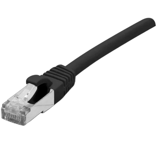 Dexlan Câble RJ45 Cat6A S/FTP - 1m - Noir — vue 1