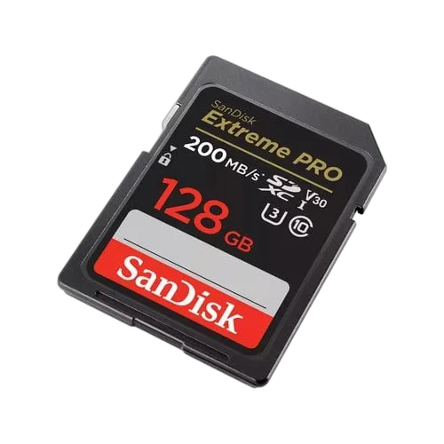 Sandisk EXTREME PRO 128GB SDXC MEMORY — vue 3