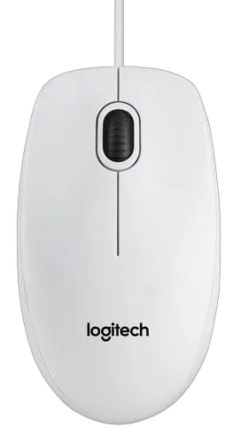 Logitech B100 Optical Mouse for Business White (910-003360) — vue 1