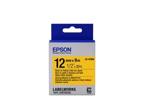 Epson TAPE - LK-4YBW STRNG ADH BLK-/Y — vue 1