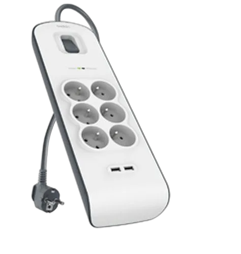 Belkin SurgeMaster 6OT 650J 2M 2 USB-2.4 SHARED — vue 1