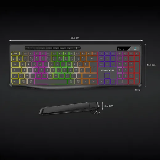 Advance R-Type Wireless - Membrane - Sans-Fil - RGB - Noir — vue 8
