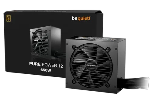 be quiet! ATX 650W - 80+ Gold - Pure Power 12 Noir — vue 3
