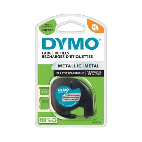 Dymo LETRATAG METALLIC TAPE 12MMX4M — vue 3