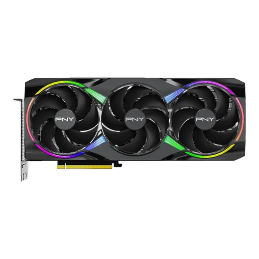 PNY RTX 5080 16GB ARGB Overclocked Triple Fan — vue 4