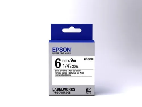 Epson TAPE - LK-2WBN STD BLK-/WHT 6/9 — vue 2
