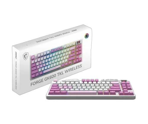 MSI Forge GK600 TKL - Mécanique - Sans-Fil - RGB - Violet — vue 1