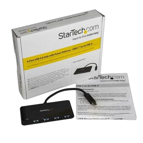 StarTech Hub USB C - 4 Port - PD - C to A USB 3.0 — vue 5