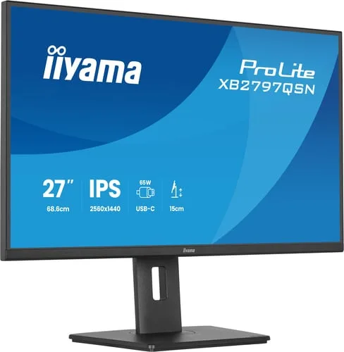 Iiyama Prolite XB2797QSN-B1 - 27" QHD 75Hz IPS Pivot USB-C 65W — vue 5
