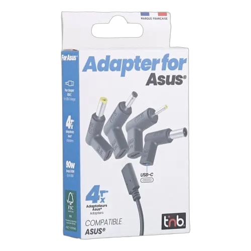 T'nB 4 Embouts chargeurs USB-C vers ASUS - Noir — vue 2