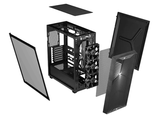 Corsair 3200D RS Smoker Noir - MT/Sans Alim/ATX — vue 7