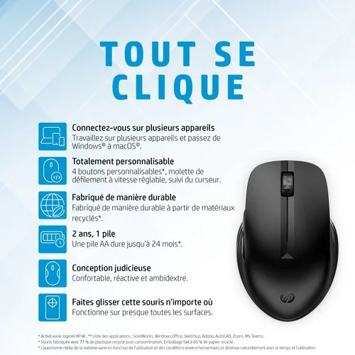 HP 435 MLTDVC WRLS MOUSE — vue 7