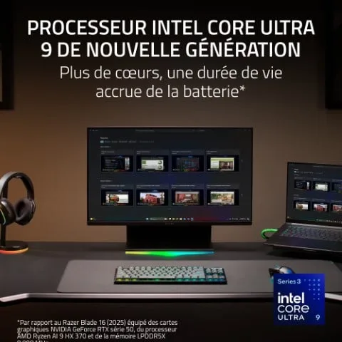 Razer Blade 16 - 16" OLED 2.5K U9 386H RTX 5080 32Go 1To W11 — vue 10