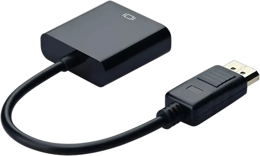 Câble DisplayPort/DVI mâle/femelle - 14cm - Noir